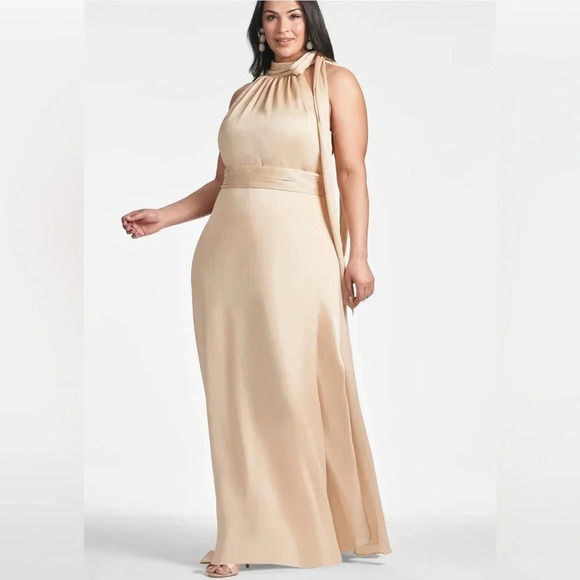 Sachin & Babi Kayla Maxi Gown in Champagne Women’s 18W - Picture 1 of 13